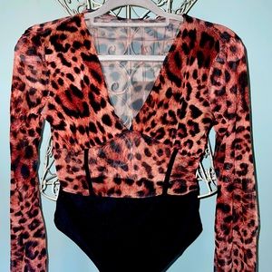 Brand New Sexy Leopard Bodysuit